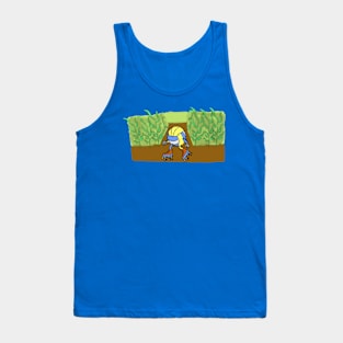 Spectacular Roller Derby Ball in a Cornfield Tank Top